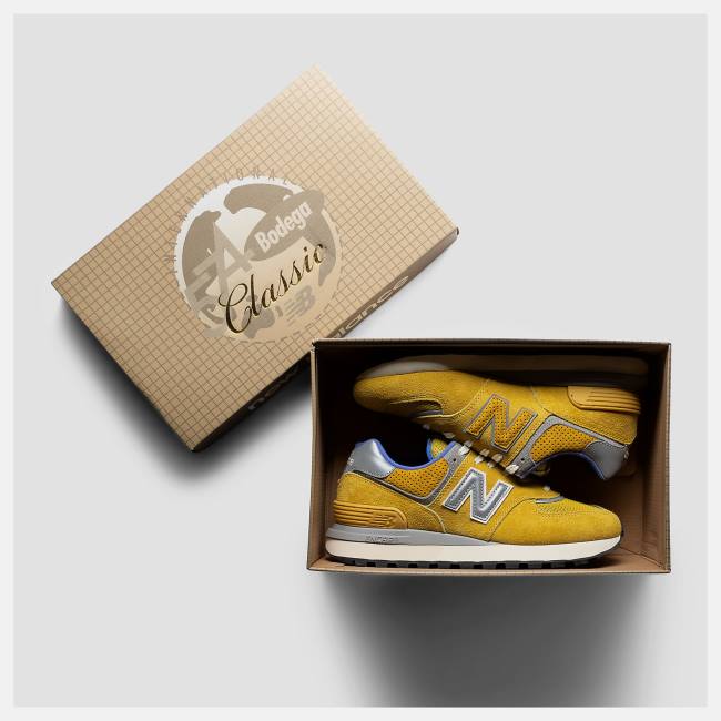 New Balance Bodega x 574 Legacy Sneakers Herr Citron Mörkgula | NB647EDN