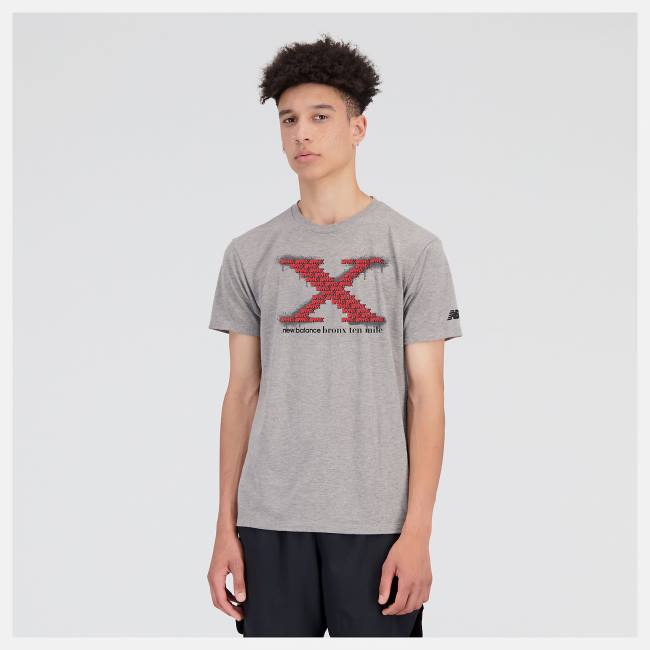 New Balance Bronx 10 Mile Tee T-shirt Herr Grå | NB604XKG