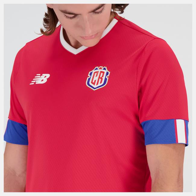 New Balance Costa Rica Home Korta Sleeve Jersey T-shirt Herr Röda | NB685OUG