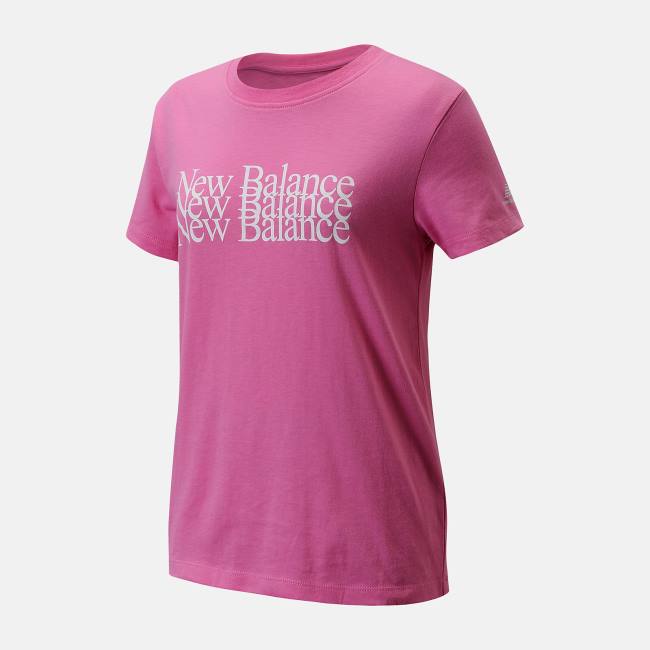 New Balance Essentials Celebrate Tee Girls T-shirt Barn Rosa | NB319MGK