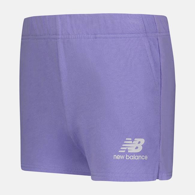 New Balance Essentials Fleece Shorts Barn Lila | NB875XBH