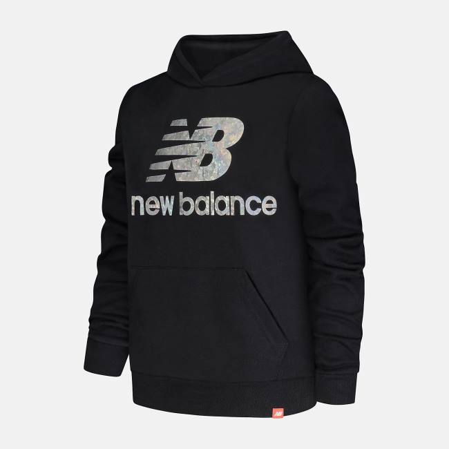 New Balance Essentials Girls Hoodie Barn Svarta | NB986VEF