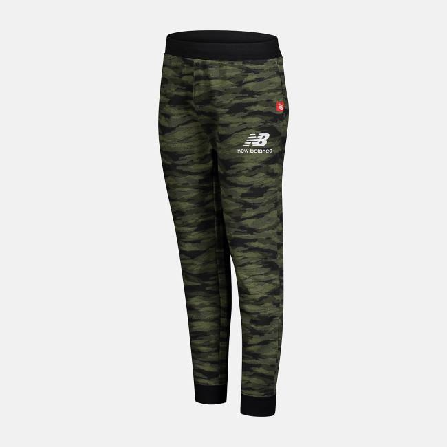 New Balance Fleece Boys Jogger Byxor Barn Olivgröna | NB205IDQ