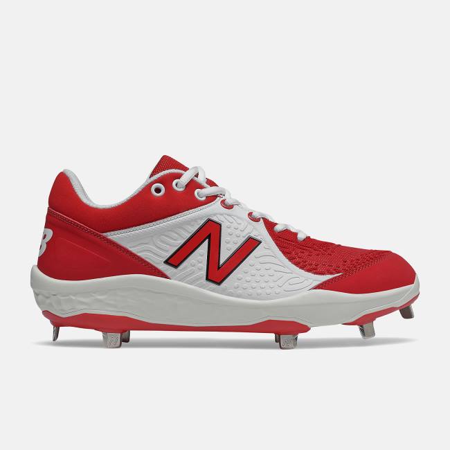 New Balance Fresh Foam 3000 v5 Metal Baseball Skor Herr Röda Vita | NB390WBA