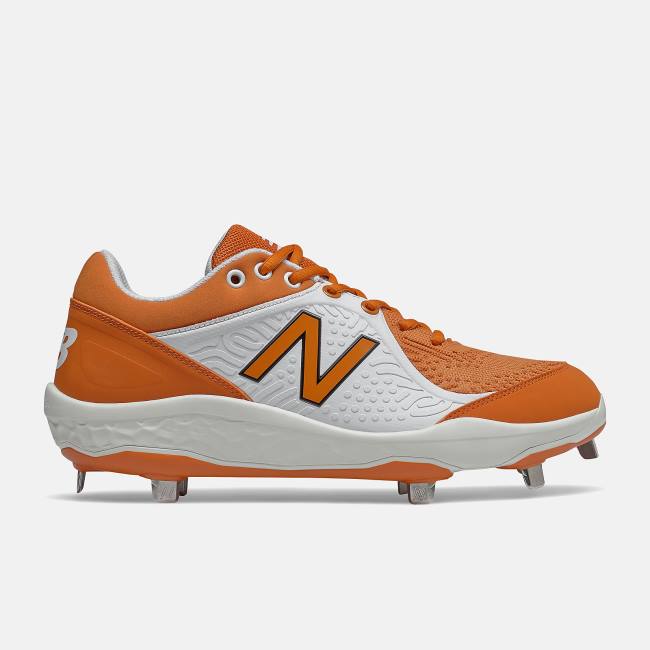 New Balance Fresh Foam 3000 v5 Metal Baseball Skor Herr Orange Vita | NB652VGA