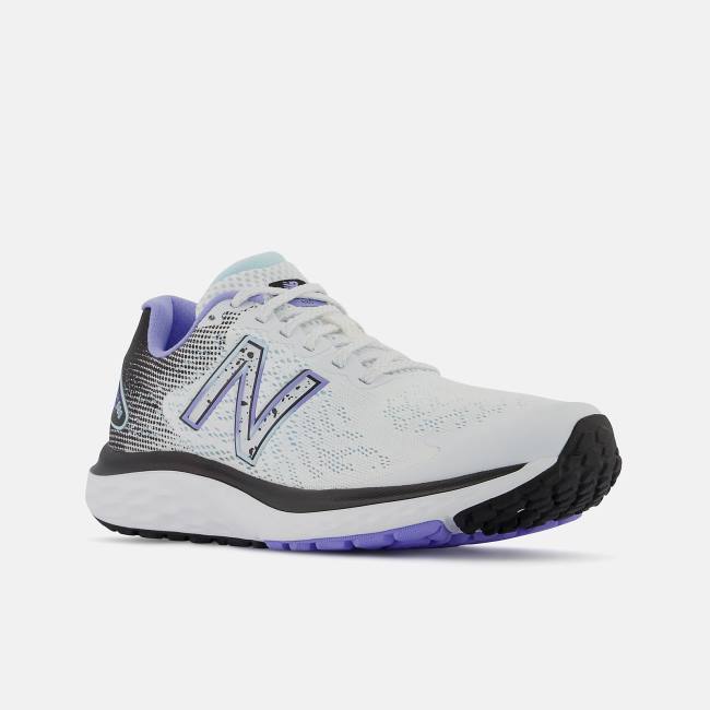 New Balance Fresh Foam 680v7 Löparskor Dam Vita Svarta Lila | NB065MHC