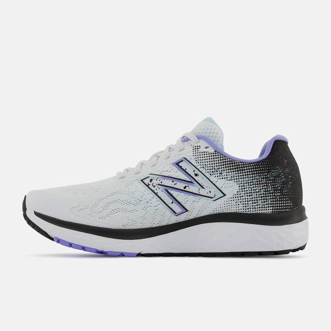 New Balance Fresh Foam 680v7 Löparskor Dam Vita Svarta Lila | NB065MHC