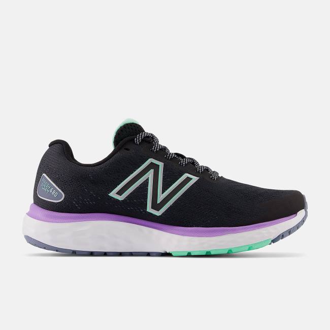 New Balance Fresh Foam 680v7 Löparskor Dam Svarta Ljusmintgröna Lila | NB720JTE