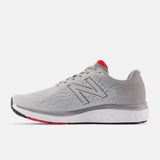 New Balance Fresh Foam 680v7 Löparskor Herr Ljusgrå Silver Metal Svarta | NB021LFP