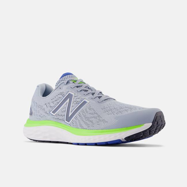 New Balance Fresh Foam 680v7 Löparskor Herr Ljusgrå Silver Metal Gröna | NB524USW