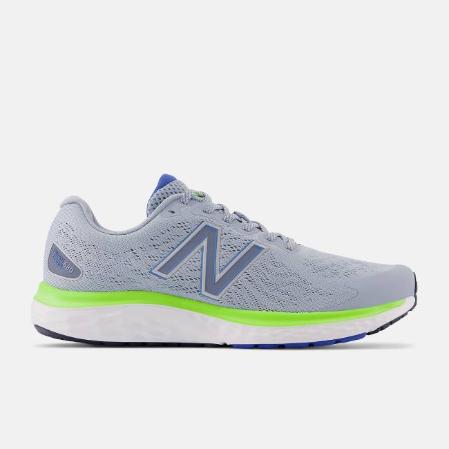 New Balance Fresh Foam 680v7 Löparskor Herr Ljusgrå Silver Metal Gröna | NB524USW