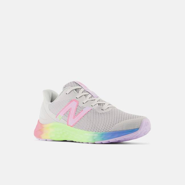 New Balance Fresh Foam Arishi v4 Löparskor Barn Ljusgrå Lila Rosa | NB512NDO