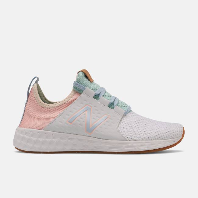 New Balance Fresh Foam Cruzv1 Reissue Löparskor Dam Vita Rosa Vita Mintgröna | NB054YQX