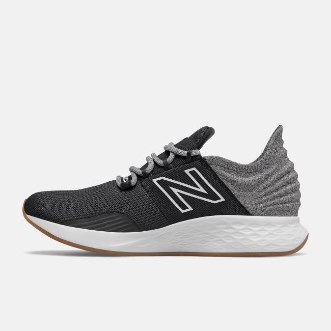 New Balance Fresh Foam Roav Tee Shirt Löparskor Barn Svarta Ljusgrå | NB469DGF