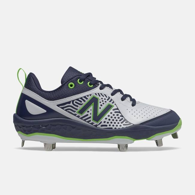 New Balance Fresh Foam Velo v2 Metal Baseball Skor Dam Marinblå Ljusgröna Svarta | NB251QUE