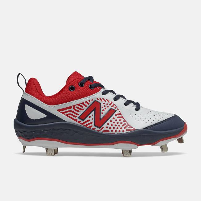 New Balance Fresh Foam Velo v2 Metal Baseball Skor Dam Röda Vita Blå | NB624HDW