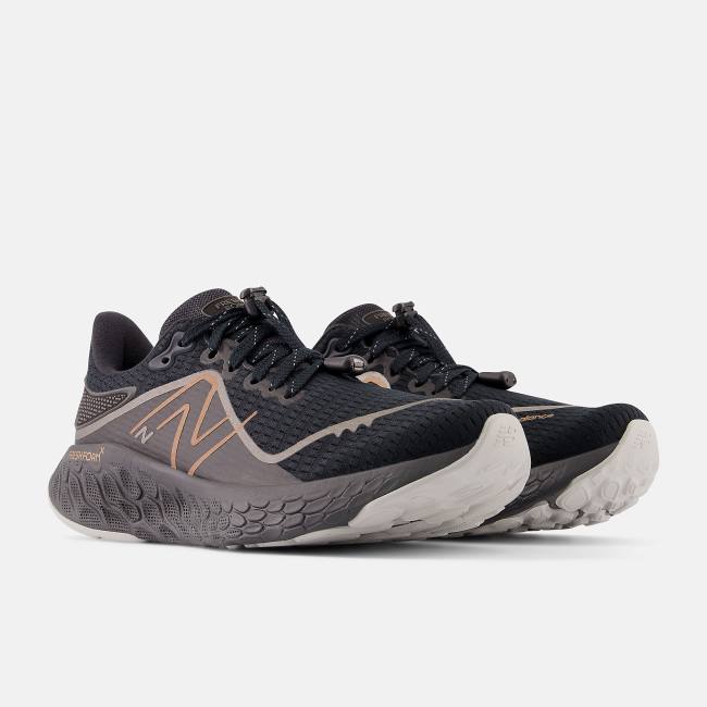 New Balance Fresh Foam X 1080v12 Permafrost Löparskor Dam Svarta Koppar Metal | NB041MPO