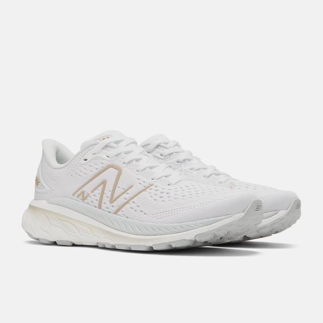 New Balance Fresh Foam X 860v13 Löparskor Dam Vita Ljusgrå Ljusguld Metal | NB370BGA