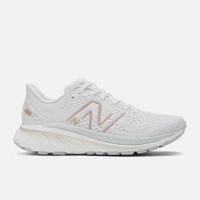 New Balance Fresh Foam X 860v13 Löparskor Dam Vita Ljusgrå Ljusguld Metal | NB370BGA