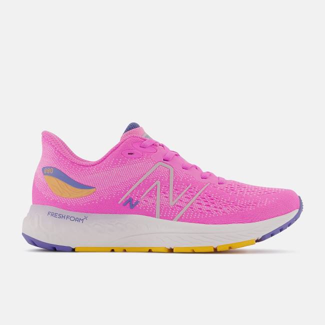 New Balance Fresh Foam X 880v12 Löparskor Barn Rosa Aprikos Blå | NB216LGZ