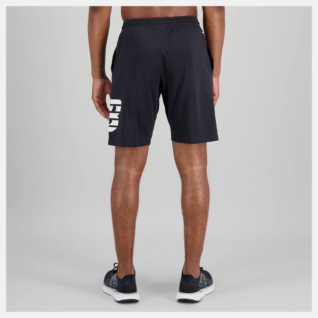 New Balance Heathertech Knit Shorts Herr Svarta | NB187POC