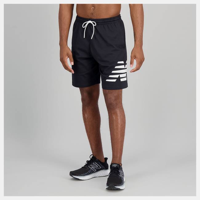 New Balance Heathertech Knit Shorts Herr Svarta | NB187POC