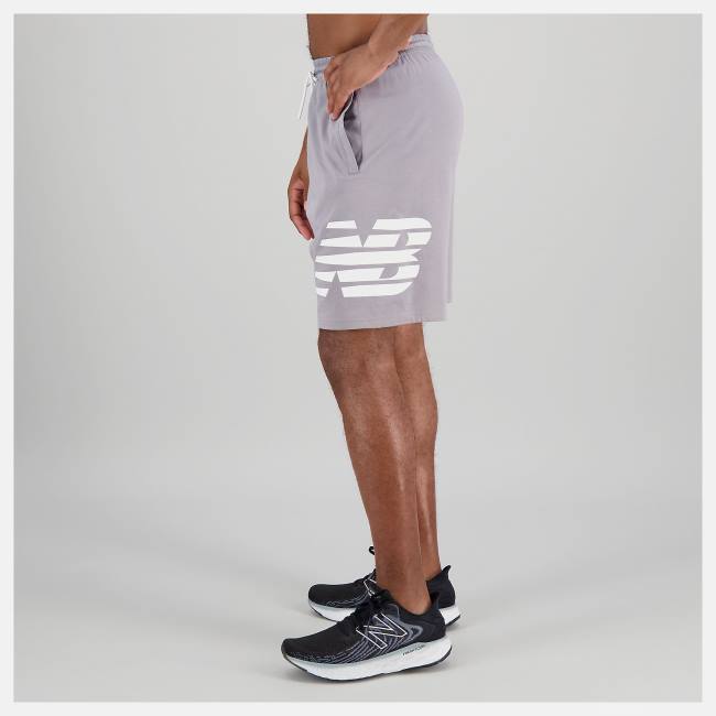 New Balance Heathertech Knit Shorts Herr Grå | NB716XDH