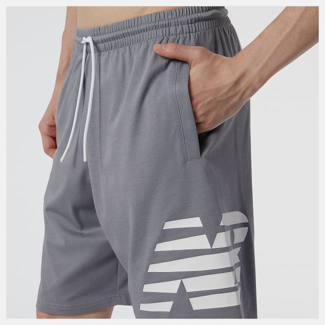 New Balance Heathertech Knit Shorts Herr Grå | NB716XDH