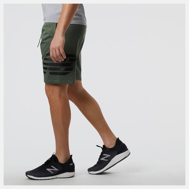 New Balance Heathertech Knit Shorts Herr Mörkolivgröna Gröna | NB980PZL