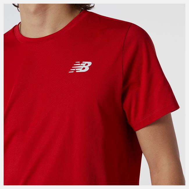 New Balance Heathertech Tee T-shirt Herr Röda | NB012EZV