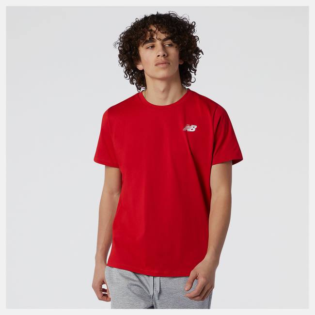 New Balance Heathertech Tee T-shirt Herr Röda | NB012EZV