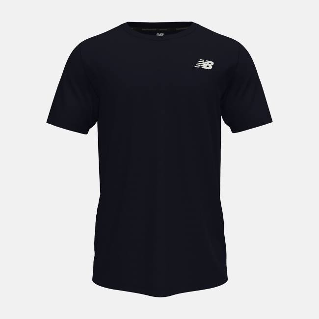 New Balance Heathertech Tee T-shirt Herr Marinblå | NB035ABC