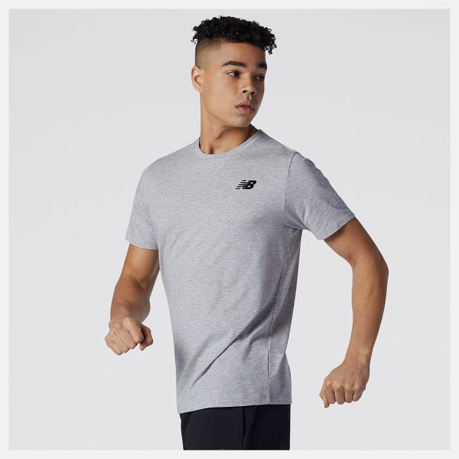 New Balance Heathertech Tee T-shirt Herr Grå | NB670ZJE