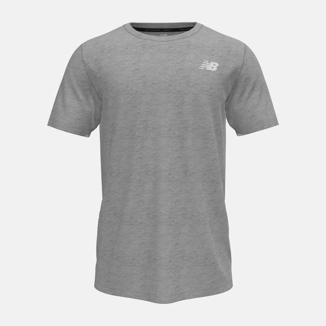 New Balance Heathertech Tee T-shirt Herr Grå | NB670ZJE