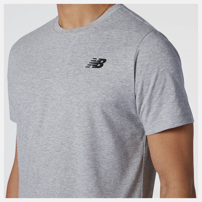 New Balance Heathertech Tee T-shirt Herr Grå | NB670ZJE