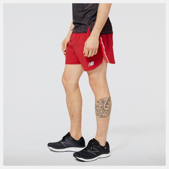 New Balance Impact Run 5 Inch Shorts Herr Röda | NB780RJC