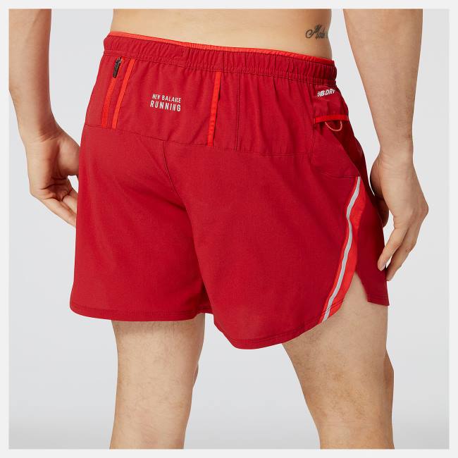 New Balance Impact Run 5 Inch Shorts Herr Röda | NB780RJC