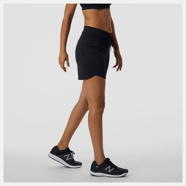 New Balance Impact Run 7 Inch Shorts Dam Svarta | NB051ZWR