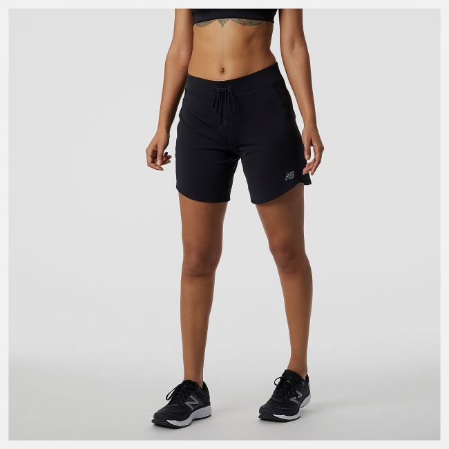 New Balance Impact Run 7 Inch Shorts Dam Svarta | NB051ZWR