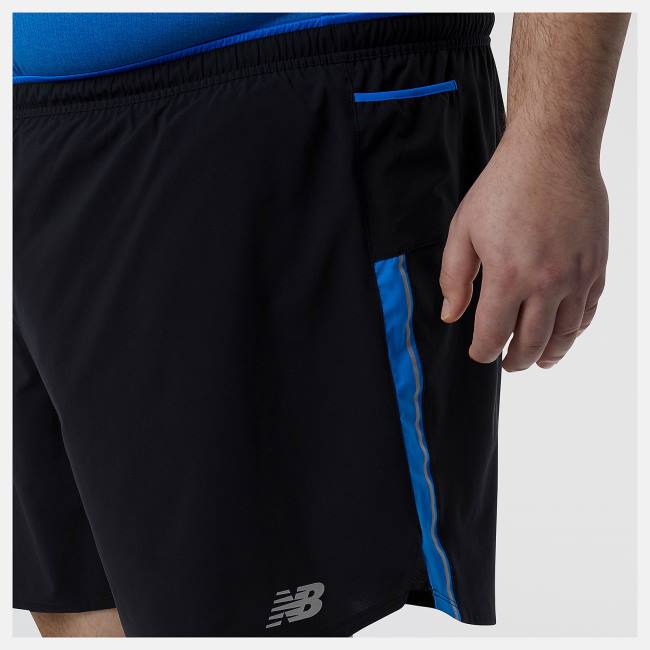 New Balance Impact Run 7 Inch Shorts Herr Blå | NB416ZFA