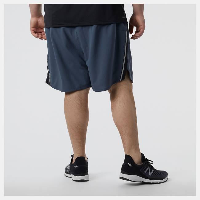 New Balance Impact Run 7 Inch Shorts Herr Marinblå | NB519BUG