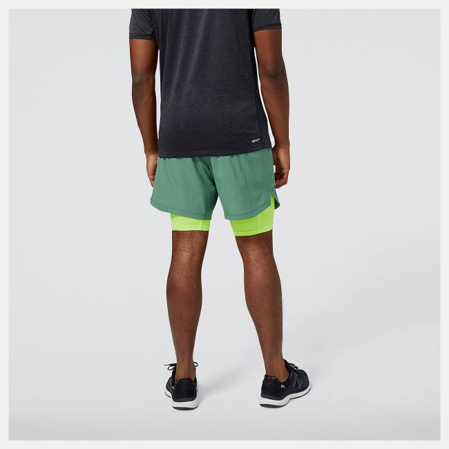 New Balance Impact Run AT 7 Inch 2 in 1 Shorts Herr Gröna | NB805SDI