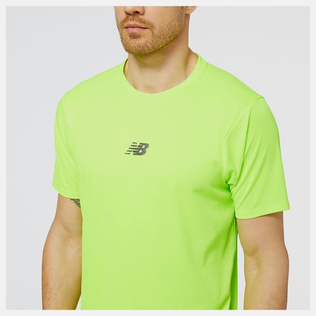 New Balance Impact Run AT N-Vent Korta Sleeve T-shirt Herr Gröna | NB139NDK