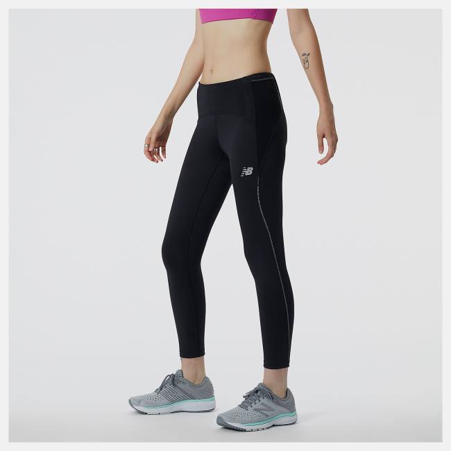 New Balance Impact Run Crop Leggings Dam Svarta | NB329XYH