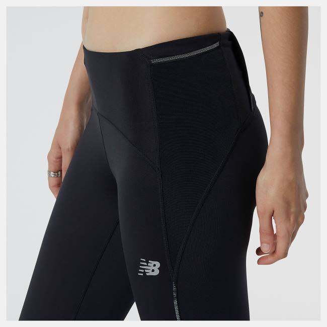 New Balance Impact Run Crop Leggings Dam Svarta | NB329XYH