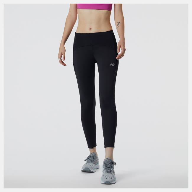 New Balance Impact Run Crop Leggings Dam Svarta | NB329XYH