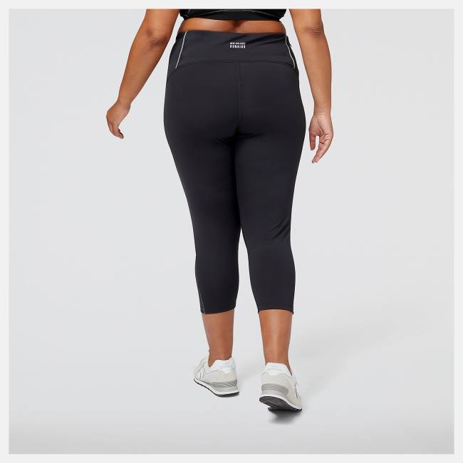 New Balance Impact Run Crop Leggings Dam Svarta | NB790NXE