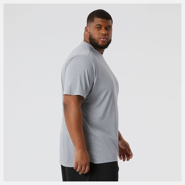 New Balance Impact Run Korta Sleeve T-shirt Herr Grå | NB128IXZ