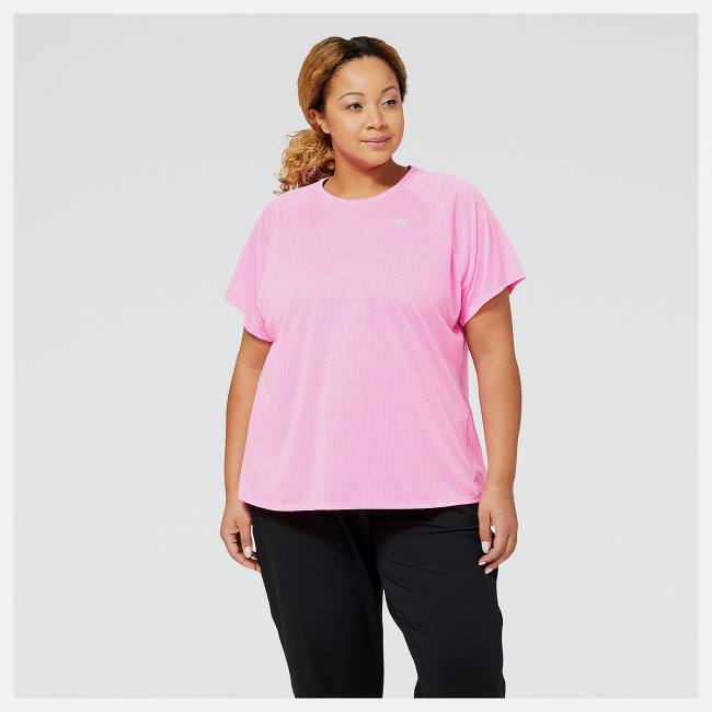 New Balance Impact Run Korta Sleeve T-shirt Dam Rosa | NB478APV