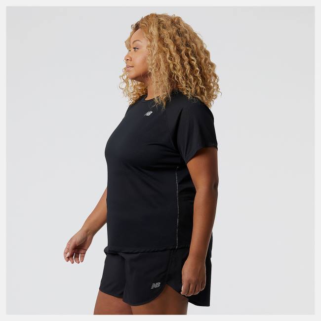 New Balance Impact Run Korta Sleeve T-shirt Dam Svarta | NB523BIL